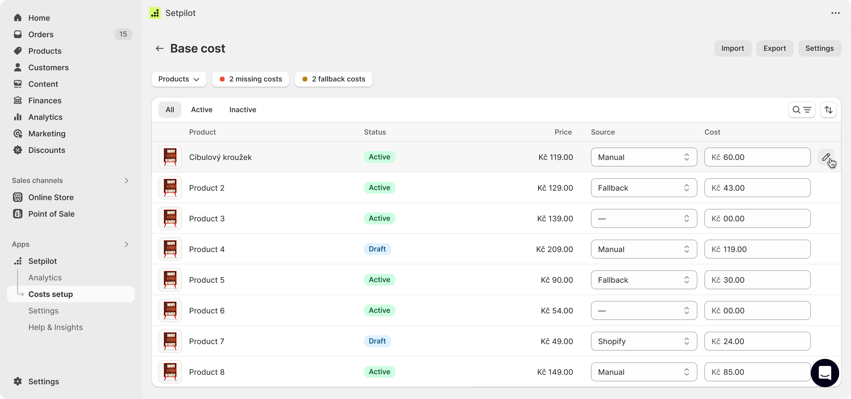 Setpilot analytics dashboard